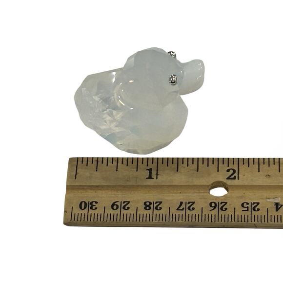 Swarovski Crystal Happy Duck Lucky Lee Smoked White Glass Figure 1041375 - Picture 6 of 6